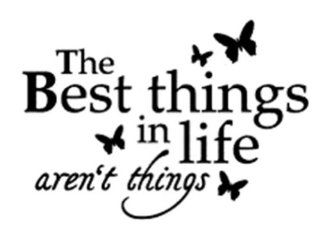Design with Vinyl Design 179 The Best Things In Life Aren't Things Peel and Stick Sticker Vinyl Wall Decal, 15 Inch By 20 Inch, Black: Home Improvement
