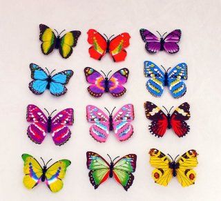 20PCs 10cm Simulated decor colorful butterfly with magnetic iron could easy stick to your fridge and other items with metal decorate your room Also could stick to the wall with adhesive Make your world with group of butterflysdecor butterfliesVarious 