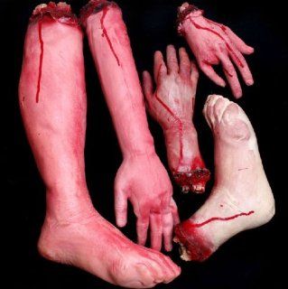 Cospassion fear! Ultra realistic! The (profit set five limbs that were cut) also hand foot jokes goods Cosplay Halloween Chopped (japan import): Health & Personal Care