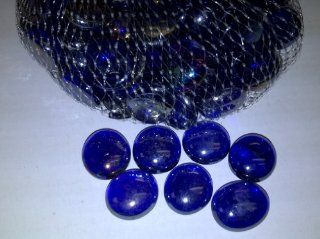 TBC Decorative Stones: Cobalt Blue 100% Flat Glass Gemstones. Vase Fillers Use in Floral Arrangements, with Candles, Aquariums, Wet or Dry. Great for an Eye Catching Centerpiece. Can Also Be Used in Games. Aprox 75 stones per bag. : Home And Garden Product