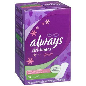 ALWAYS PANTY LINER LONG FRESH 12/Case 36 EACH: Health & Personal Care