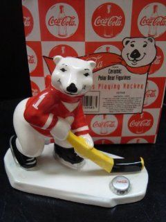 COCA COLA POLAR BEAR "ALWAYS PLAYING HOCKEY" FIGURINE : Collectible Figurines : Everything Else
