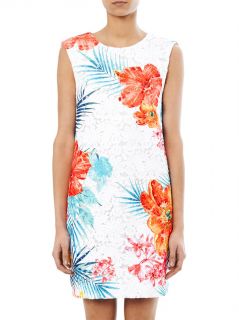 Floral embroidered sleeveless dress  MSGM