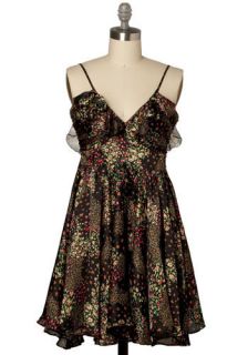 Floral Frill Dress  Mod Retro Vintage Dresses