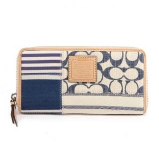 Coach Daisy Patchwork Accordian Zip Around Wallet 49395: Clothing