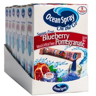 Ocean Spray on the Go Sugar Free Blueberry Pomegranate Powdered Drink Mix (Pack of 12) : Powdered Soft Drink Mixes : Grocery & Gourmet Food