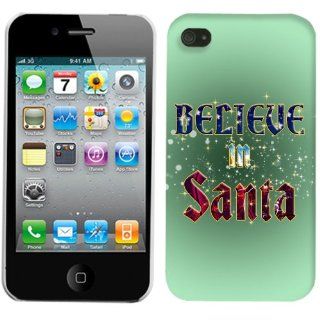Apple iPhone 4 & 4S Believe in Santa Phone Case Cover Cell Phones & Accessories