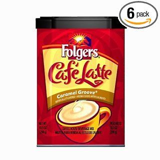 Folgers Cafe Latte Caramel Groove Beverage Mix, 10.5 Ounce Units (Pack of 6) : Instant Coffee : Grocery & Gourmet Food