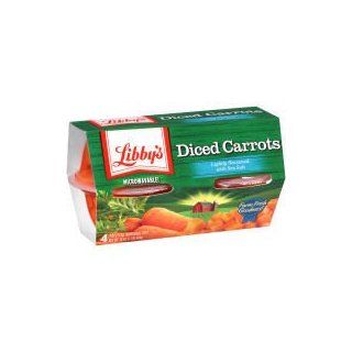 Libby's Microwaveable Cups 4 4oz Cups (Pack of 6) Choose Vegetable Type Below (Diced Carrots)  Canned And Jarred Vegetables  Grocery & Gourmet Food