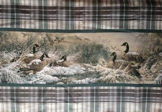 THOMAS KINKADE Green CHRISTMAS HOLIDAY Sewing Quilting Tablecloth Craft Cotton DUCK HUNTING CABIN Fabric (Choose Yards Below) (2 Yards): Kitchen & Dining