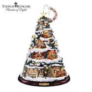 Thomas Kinkade Night Before Christmas Artificial Tabletop Christmas Tree: Christmas Decor by The Bradford Exchange   Nightmare Before Christmas Decorations