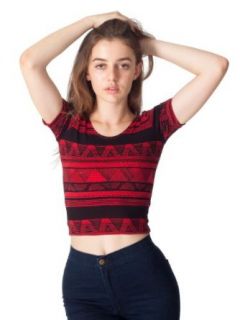 American Apparel Afrika Print Cotton Spandex Jersey Crop Tee at  Womens Clothing store