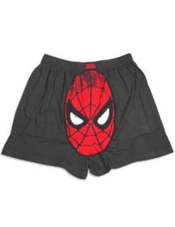 Marvel Comics   Mens Spiderman Boxer Shorts, Black 32146 Small: Clothing
