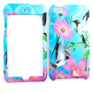 For Apple Ipod Itouch 4 Birds Daisies Matte Texture Case Accessories Cell Phones & Accessories