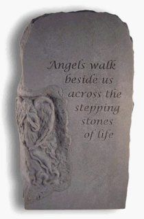 Kay Berry  Inc. 27120 Angels Walk Beside Us   Memorial   23 Inches x 13.5 Inches x 5 Inches : Outdoor Decorative Stones : Patio, Lawn & Garden