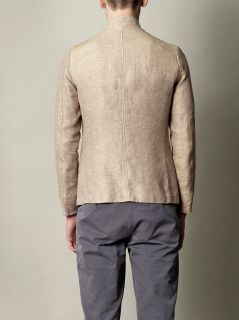 Linen collarless jacket  Massimo Alba