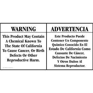 California Prop 65 Chemical Cause Cancer Bilingual Sign CAWB 9798 Land : Business And Store Signs : Office Products