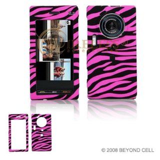 Hot Pink and Black Zebra Animal Skin Design Snap On Cover Hard Case Cell Phone Protector for Samsung Memoir T929 [Beyond Cell Packaging]: Cell Phones & Accessories