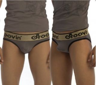 Groovin' Grey *COTTON* Bold Line Push up Brief at  Mens Clothing store: Briefs Underwear