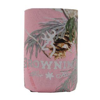 AES Outdoors Browning Can Coozie Pink Camo : Sports Fan Cold Beverage Koozies : Sports & Outdoors