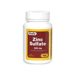 Zinc Sulfate 220 mg Dietary Supplement Tablets   100 ea: Health & Personal Care