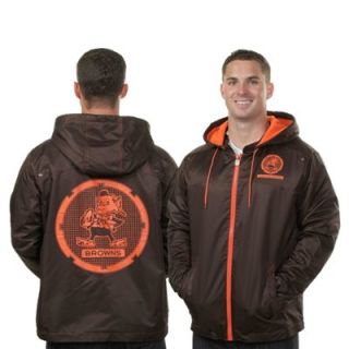 Pro Line Cleveland Browns Big & Tall Stingray Typhoon Full Zip Hooded Jacket   Brown