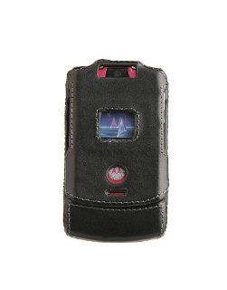Naztech Motorola Razr V3XX Cover (Black Leather): Cell Phones & Accessories