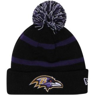 New Era Baltimore Ravens Youth On Field Cuffed Knit Hat   Purple/Black