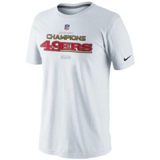 Nike San Francisco 49ers 2012 NFC Champions Trophy Collection T Shirt   White