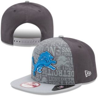 Mens New Era Graphite Detroit Lions 2014 NFL Draft 9FIFTY Snapback Hat