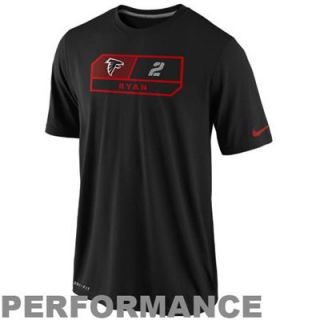 Nike Matt Ryan Atlanta Falcons Dri FIT Legend Team Name Number Performance T Shirt   Black