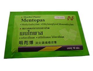 Mentopas Medicated Plaster Registration, No. 2 a 158/50 (Contains 10 Sheets) X 4 Pack: Health & Personal Care
