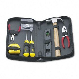 Stanley Products   Stanley   General Repair Tool Kit in Water Resistant Black Zippered Case   Sold As 1 Each   Great for a variety of household and office repairs.   Contains 12 ft. tape rule, 8" torpedo level, 7 oz. wood claw hammer, picture hanging 