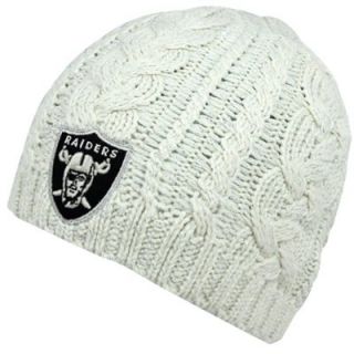 47 Brand Oakland Raiders Ladies Shawnee Knit Hat   Natural