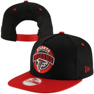 New Era Atlanta Falcons Circle Logo Adjustable Hat   Black/Red