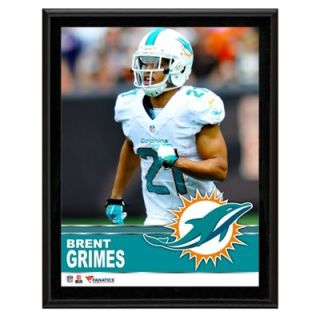 Brent Grimes Miami Dolphins Sublimated 10.5 x 13 Plaque