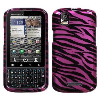 Hard Plastic Snap on Cover Fits Motorola XT610 A957 Droid Pro 2D Purple/Black Zebra Skin Verizon (does not fit Motorola A955 Droid II) Cell Phones & Accessories