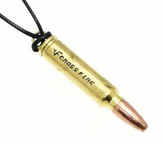 Neptune Giftware Brass Effect Metal Bullet Pendant On Adjustable Cord Necklace: Leather Necklaces For Boys: Jewelry
