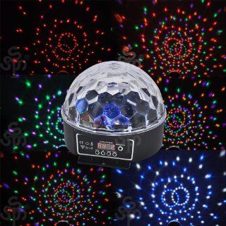 Amazing 6 Colors LED Crystal Magic Ball Effect light, Xmas Stage Lighting, DMX Disco DJ Paty Stage Light: Musical Instruments