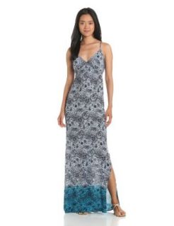 eight sixty Women's Ombre Lace Cami Maxi Dress, Sky Blue/Navy, X Small at  Women�s Clothing store: