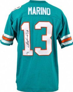 Dan Marino Autographed Jersey  Details: Custom, Teal : Sports Related Collectibles : Sports & Outdoors