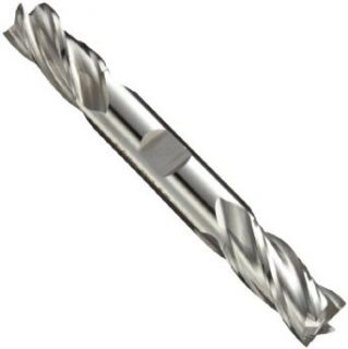 Niagara Cutter 56041 Cobalt Steel Square Nose End Mill, Double End, Inch, Weldon Shank, Uncoated (Bright) Finish, Roughing and Finishing Cut, 30 Degree Helix, 4 Flutes, 3.063" Overall Length, 0.125" Cutting Diameter, 0.375" Shank Diameter: I