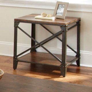 Winston Square End Table   Industrial End Table