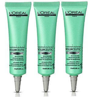 L'Oreal Volumceutic Intra Cylane Anti Gravity Effect Volume Booster Serum  )3 x 15ml / 0.6 oz) Intense treatment for thin hair  Increases volume of hair   Long lasting effect   Increases Hair Mass in long term treatment: Health & Personal Care