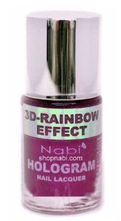 Nabi Hologram Nail Polish Holographic Effect (Flamingo): Health & Personal Care