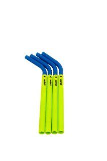 Reusable Drinking Straws BPA free Silicone Patented Two piece Design Easy to Clean. Bendable to fit into any water bottle. Wide enough for smoothies. Safe on teeth. Great for juicer or blender fans. Blue 4 Pack Kitchen Products Kitchen & Dining