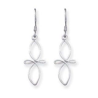 Sterling Silver Double Figure Eight Dangle Earrings: Jewelry