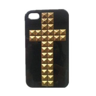 Phoenixs Punk Style Cross Mobile Phone Protective Skin for iPhone 5 Case Cover with Studs and Spikes Black Bronze: Cell Phones & Accessories