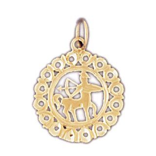 14K Gold Charm Pendant 1.14 Grams Gemini Taurus All Zodiacs Leo Libra Etc..9448: Jewelry