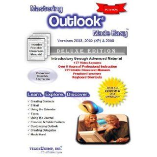 Mastering MS Outlook Made Easy Training Tutorial v. 2003 through 97   How to use Microsoft Outlook Video e Book Manual Guide. Even dummies can learnthrough Advanced material from Professor Joe: TeachUcomp, Inc.: 9781934131015: Books
